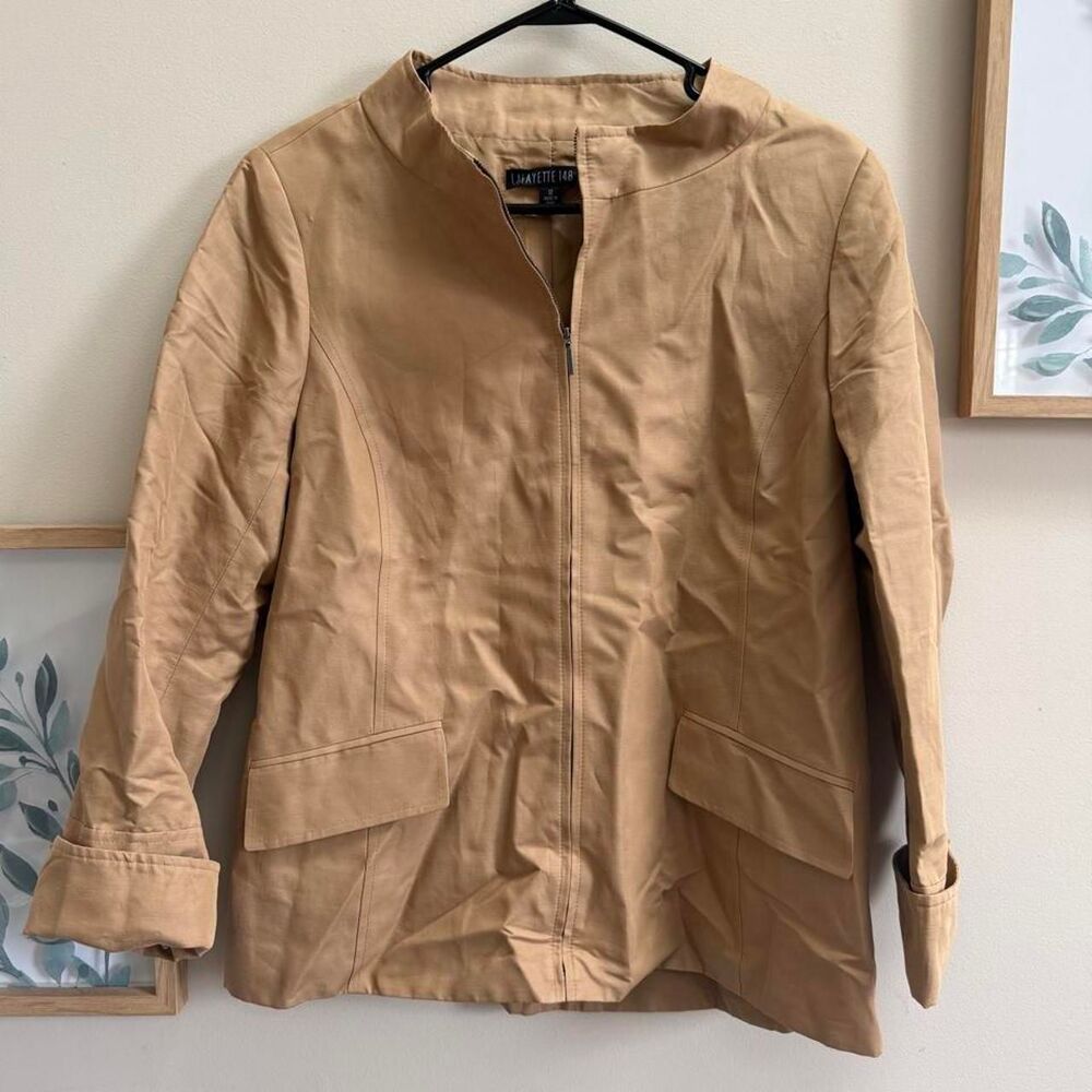 Lafayette-148-plus Women's Tan and Brown Jacket